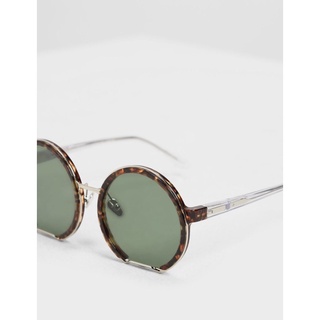 Mắt kính Charles&Keith Cut Off Frame Round Sunglasses - T. Shell