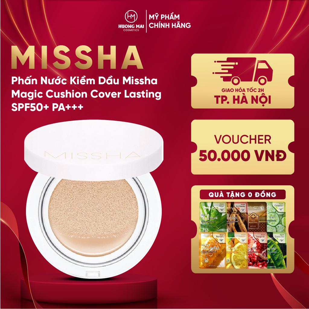 Phấn Nước Kiềm Dầu Missha Magic Cushion Cover Lasting SPF50+ PA+++