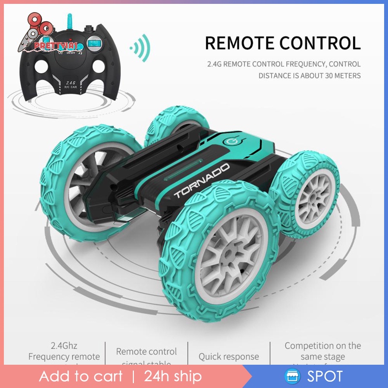 Đồ Chơi Xe Hơi Biến Hình Điều Khiển Từ Xa Sạc USB Mini Prettyia1 Có Thể Xoay 360 Độ Lật Làm Quà Tặng Cho Bé 7-14 Tuổi