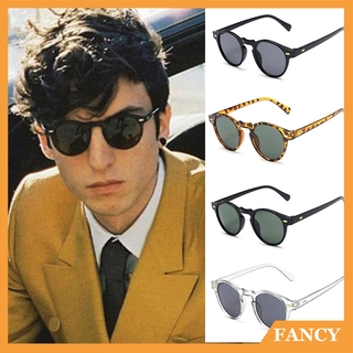 Kính Mát Gọng Nhỏ Họa Tiết Da Báo Phong Cách Retro Cho Nam