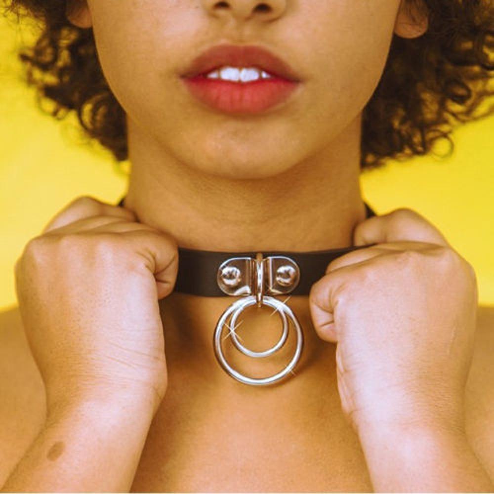Vòng Cổ Choker Da Handmade Màu Tối Phong Cách Punk EUTUS