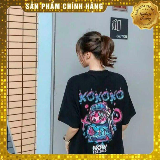 Áo thun tay lỡ XoXo Unisex nam nữ chất liệu Cotton oversize form rộng