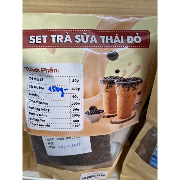 Set trà sữa thái đỏ