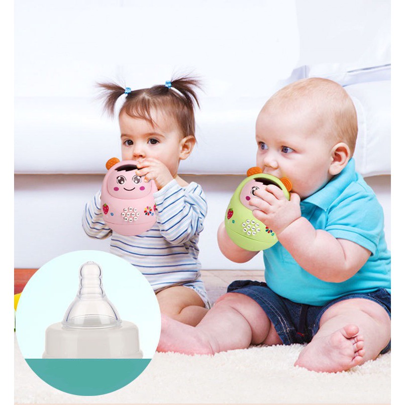 Lật Đật Phát Nhạc  Có Gặm Nướu Silicon hình Bé Yêu Ngộ Nghĩnh 202-1