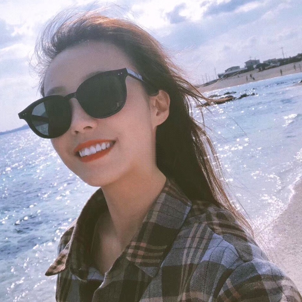 Kính mát gọng oval chống tia UV400 phong cách Hàn Quốc cho cả nam và nữ