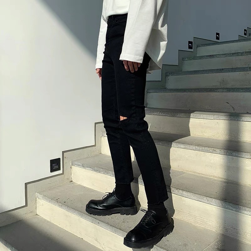 QUẦN JEANS SKINNY CO DÃN RÁCH GỐI 1B