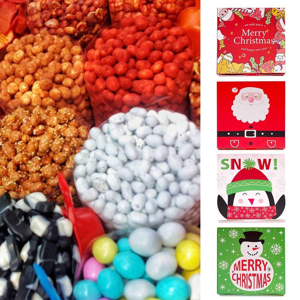 CHOOKEY Hộp Đựng Bánh Quy In Chữ Merry Christmas