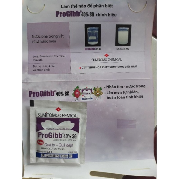Điều hòa sinh trưởng Progibb 40% SG  mẩu mới