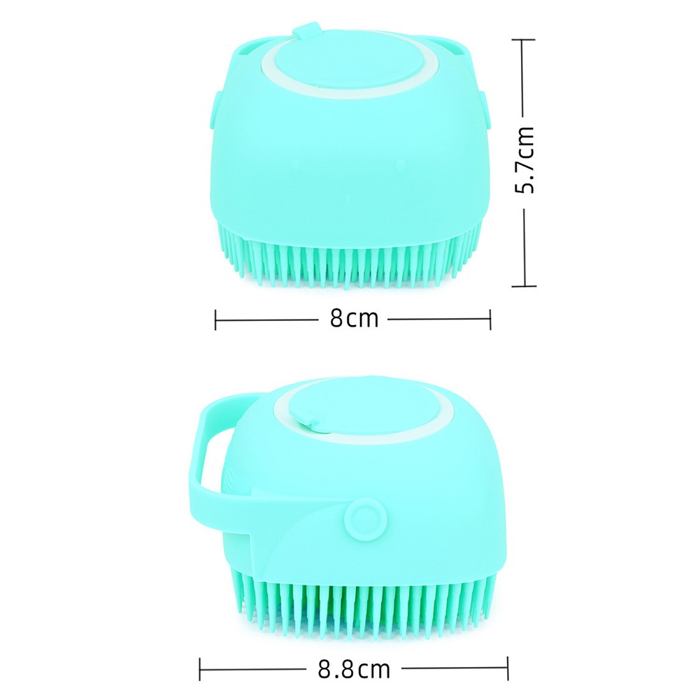 Bàn chải tắm bằng silicon 2 trong 1 tiện dụng cho thú cưng