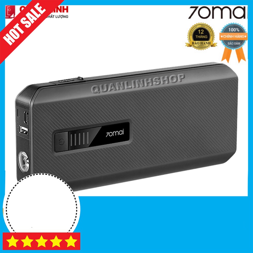GIÁ CHỈ HÔM NAY Bộ kích nổ xe ô tô kiêm sạc phòng ngừa 18.000mAh 70mai Jump Starter Max MidrivePS01 Bảo hành 12 tháng GI