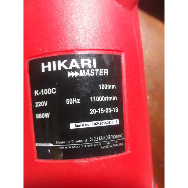 Máy mài cầm tay Hikari K-100C madein  Thái lan