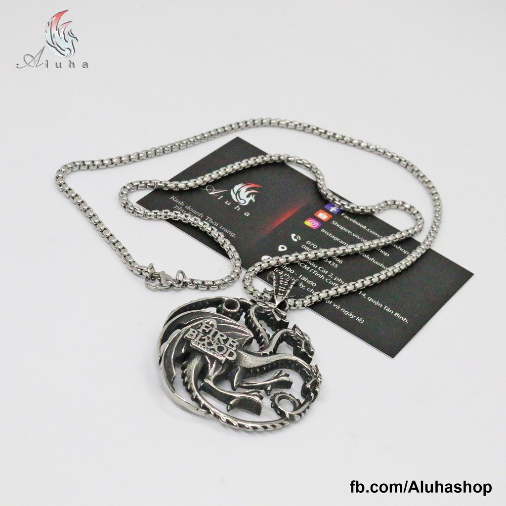 Dây chuyền Titan Gia Huy nhà Targaryen - NL082 - Aluha