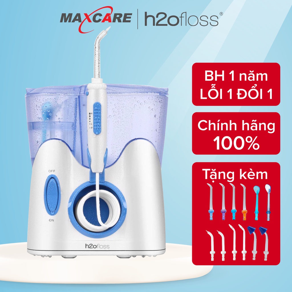 Máy tăm nước gia đình H2OFLOSS HF9 nhập khẩu chính hãng, tặng 12 đầu tăm - Đổi mới 12 tháng