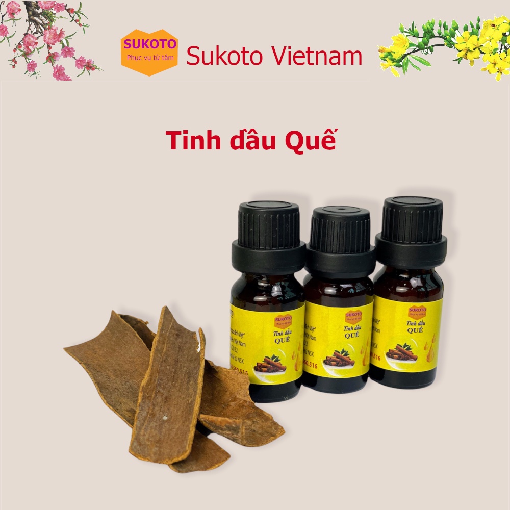 Tinh dầu thiên nhiên SUKOTO - Bưởi, Quế, Sả Chanh -Thơm phòng, đuổi muỗi, treo xe ô tô