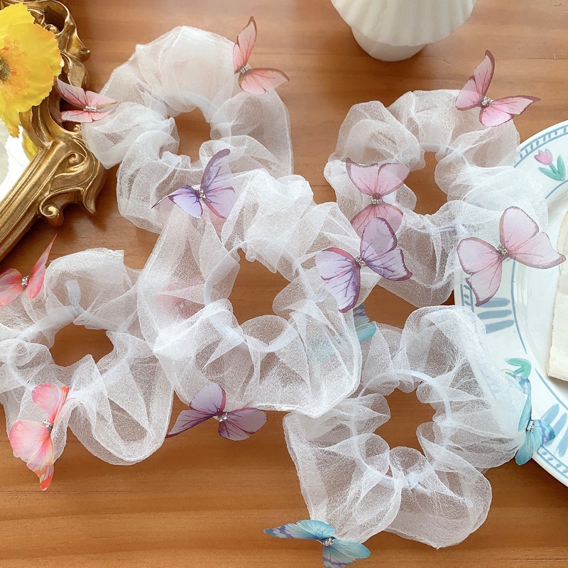 Dây thun buộc tóc màu trắng xinh xắn d062101 thời trang cho nữ