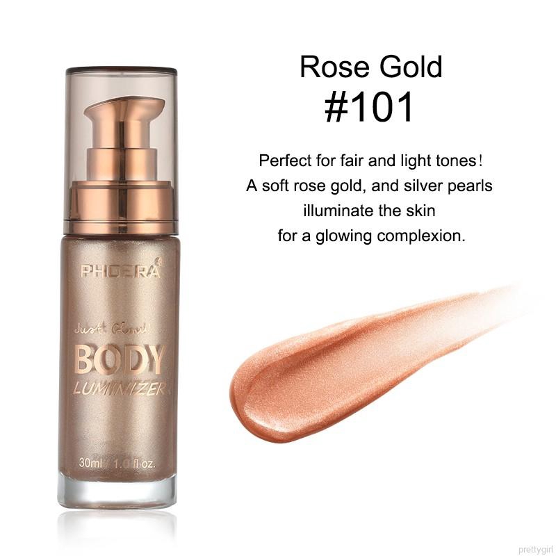 PHOER Liquid Highlighter Long-lasting Shiny Brighten Skin Eyeshadow Silk Brighten Liquid For Face Body 30ml | BigBuy360 - bigbuy360.vn