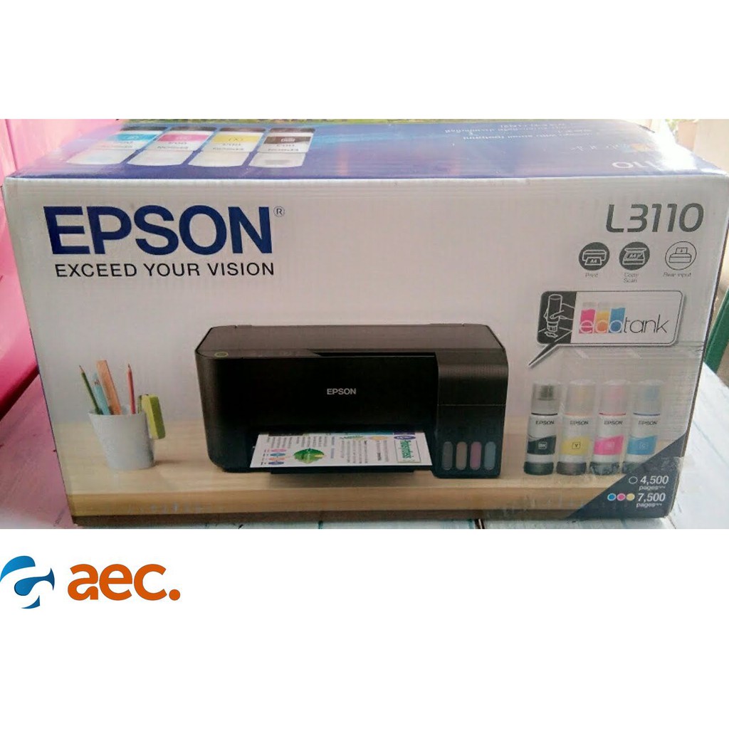 Máy in phun màu Epson L3110  sử dụng mực chính hãng