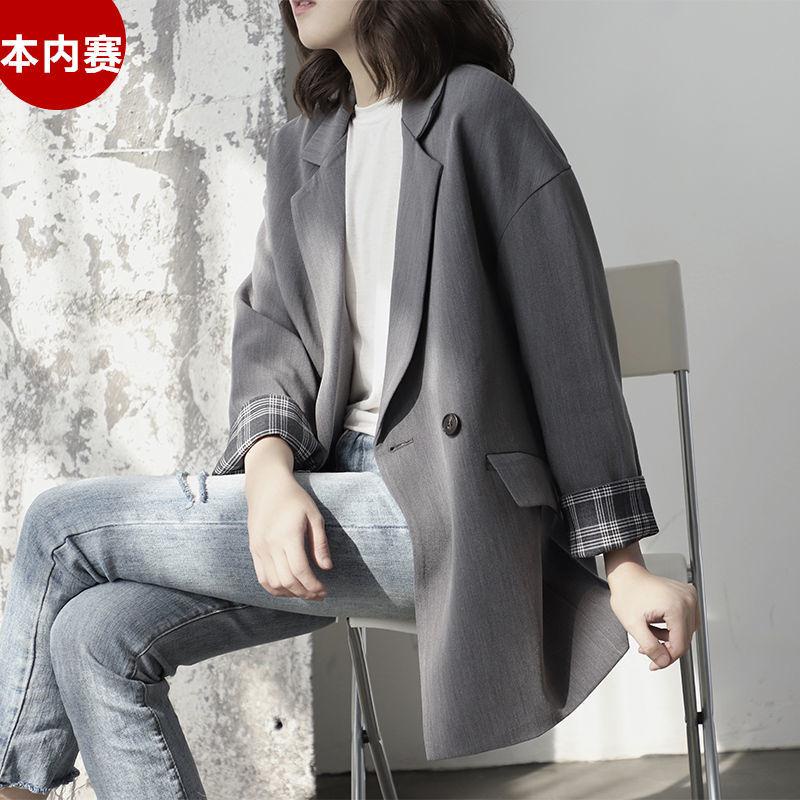 Áo Khoác Vest Màu Xám 914 Phong Cách Hàn Quốc Thời Trang Xuân Thu Cho Nữ