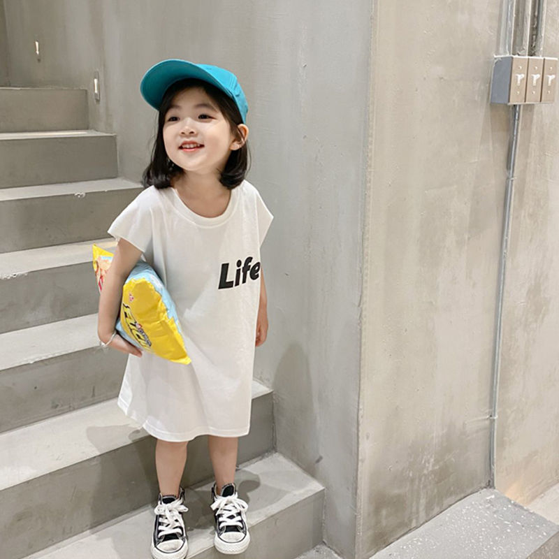 Đầm Dài Không Tay Họa Tiết Hoạt Hình Dành Cho Bé Gái