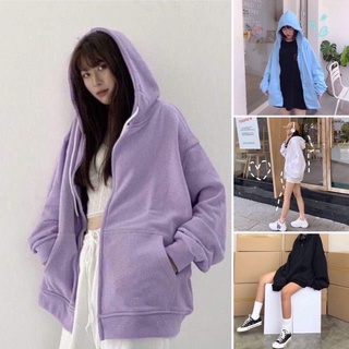 Áo Khoác Hoodie Phối Màu Đen Trắng Lạ-Áo Khoác Nỉ Unisex Fom Rộng