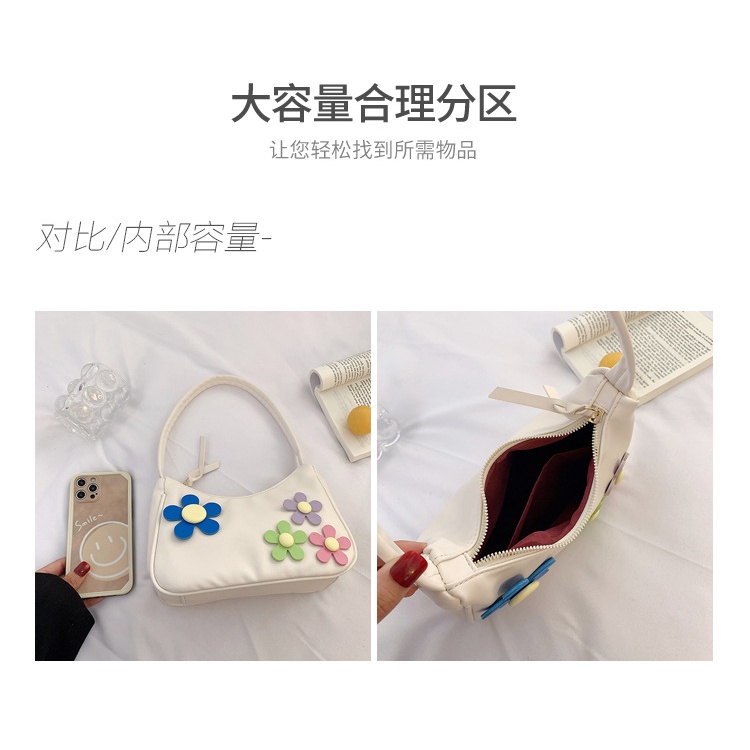 Túi Đeo JASMIN NOIR Chéo Da PU Hình Hoa Nhài Thời Trang Nữ