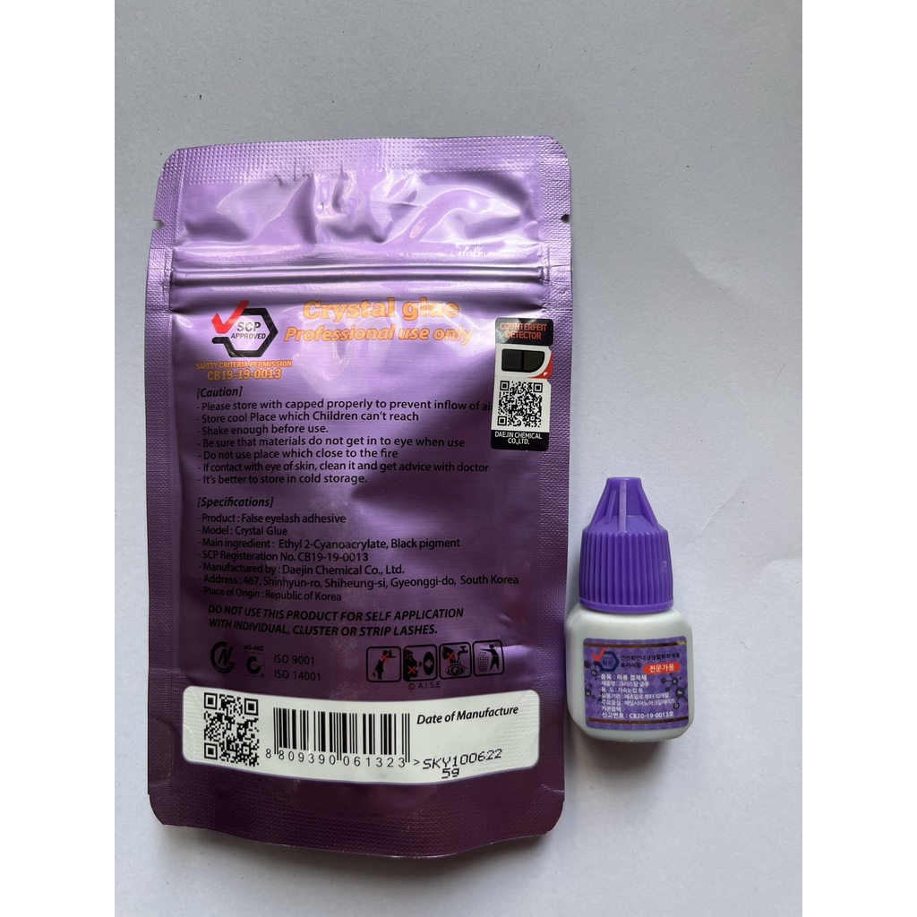 keo nối mi crytal glue chính hãng _keo tím - dụng cụ nối mi_mr Tuấn