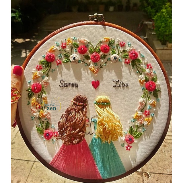 DIY bộ KIT thêu tay kỉ niệm TÌNH YÊU tự làm quà tặng valentine tri kỷ decor trang trí nhà bàn tiệc - Zen Handmade