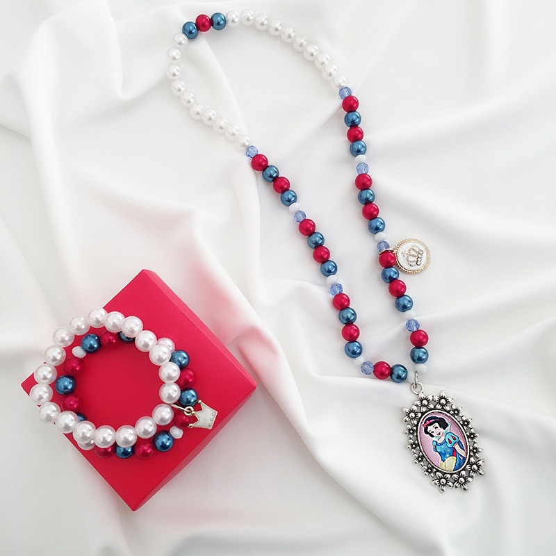 Bộ Vòng cổ + Khuyên Tai + Kẹp Tóc Hình Công Chúa Elsa Trong Phim Frozen Thời Trang Cho Bé Gái