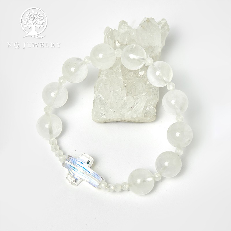 Vòng Mân Côi - Chuỗi Mân Côi TAUL Trắng NQ Jewelry 10mm