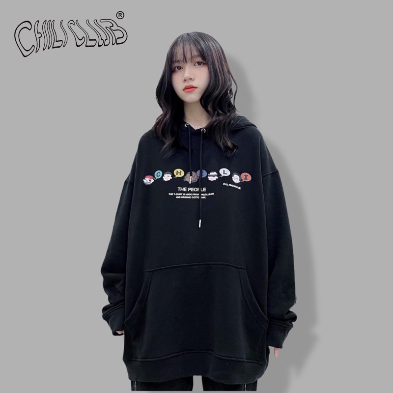 Mã BMBAU50 giảm 50K đơn 150K Áo Hoodie People - Đen