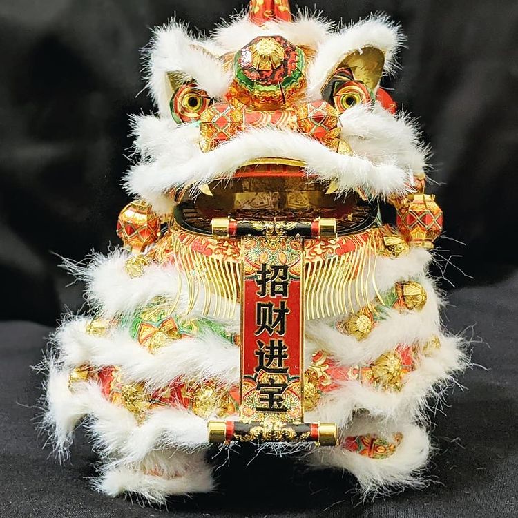 Mô Hình 3D Kim Loại Piececool Con Lân Màu Vàng
