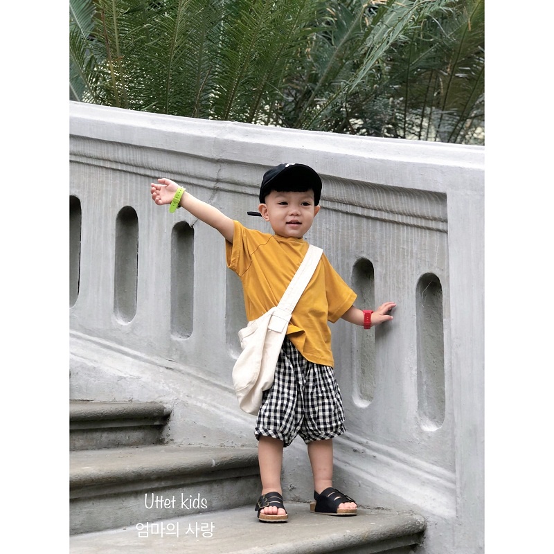 [Ảnh thật] Áo thun trơn hàn quốc 1016 dành cho bé gái và bé trai size 80 đến 120