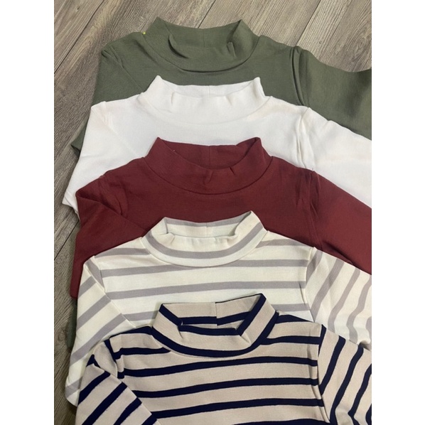 Áo cổ 3 phân mu.ji xuất xịn bé trai bé gái 80-130