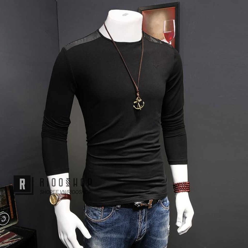 Áo thun nam tay dài hàn quốc ARMA cực đẹp RKL020 - áo phông nam dài tay đẹp Riooshop