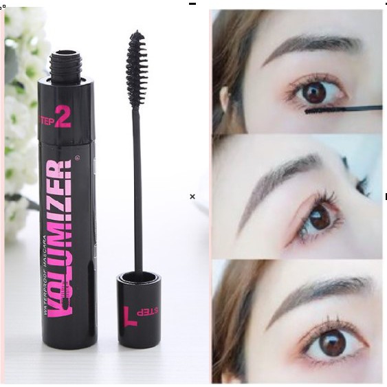 Mascara siêu mảnh Volunizer chuốt mi dài cong mịn hàng nội địa Trung - Mascara hiệu ứng kép làm mắt to không lem trôi