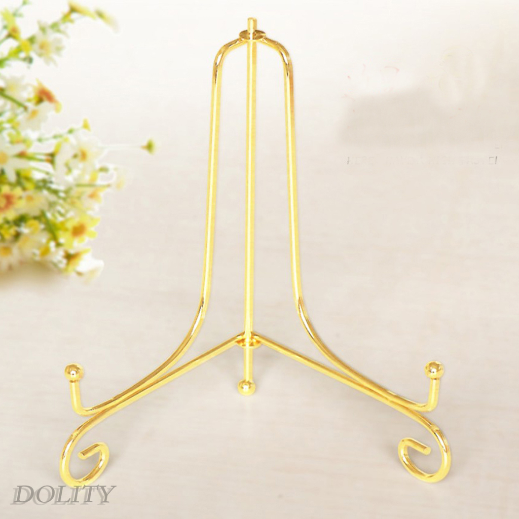 Giá Đỡ Trưng Bày Đĩa Bằng Sắt Màu Vàng 12inch