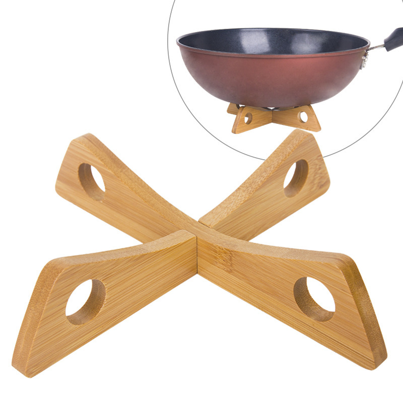Giá Đỡ Xoong Nồi Bằng Gỗ Cách Nhiệt Chống Bỏng Có Thể Tháo Rời Tiện Dụng Cho Nhà Bếp