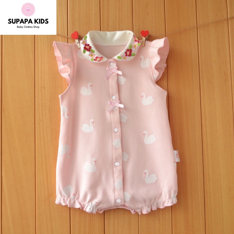 Bộ body cộc tay cho bé GÁI, mẫu quần áo trẻ em siêu dễ thương kiểu cánh tiên cho bé từ 3-12kg