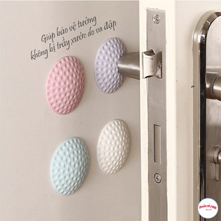 [Mã SKAMLTSM9 giảm 10% đơn 99K] Combo 2 Miếng Dán Silicon Tròn Dán Cửa Chống Va Đập Chẩy Xước Cửa