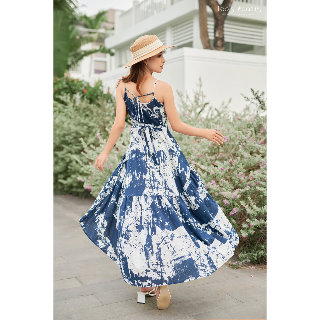 A97 ˗ ĐẦM LINEN BỘT PREMIUM HỌA TIẾT LOANG | BigBuy360 - bigbuy360.vn