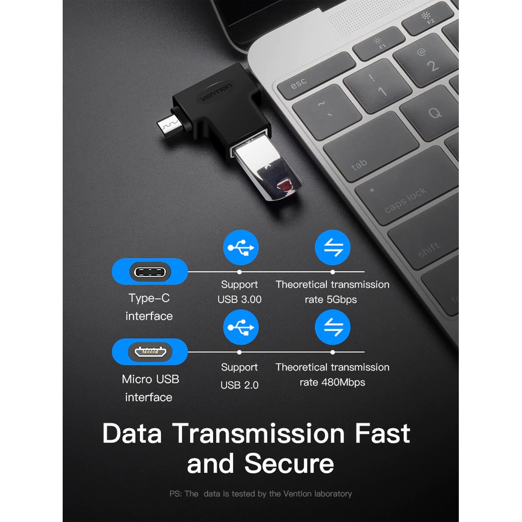 Vention Type C USB Adapter USB 3.0 OTG Adapter Cable 2 In 1 Micro USB OTG Converter For Xiaomi