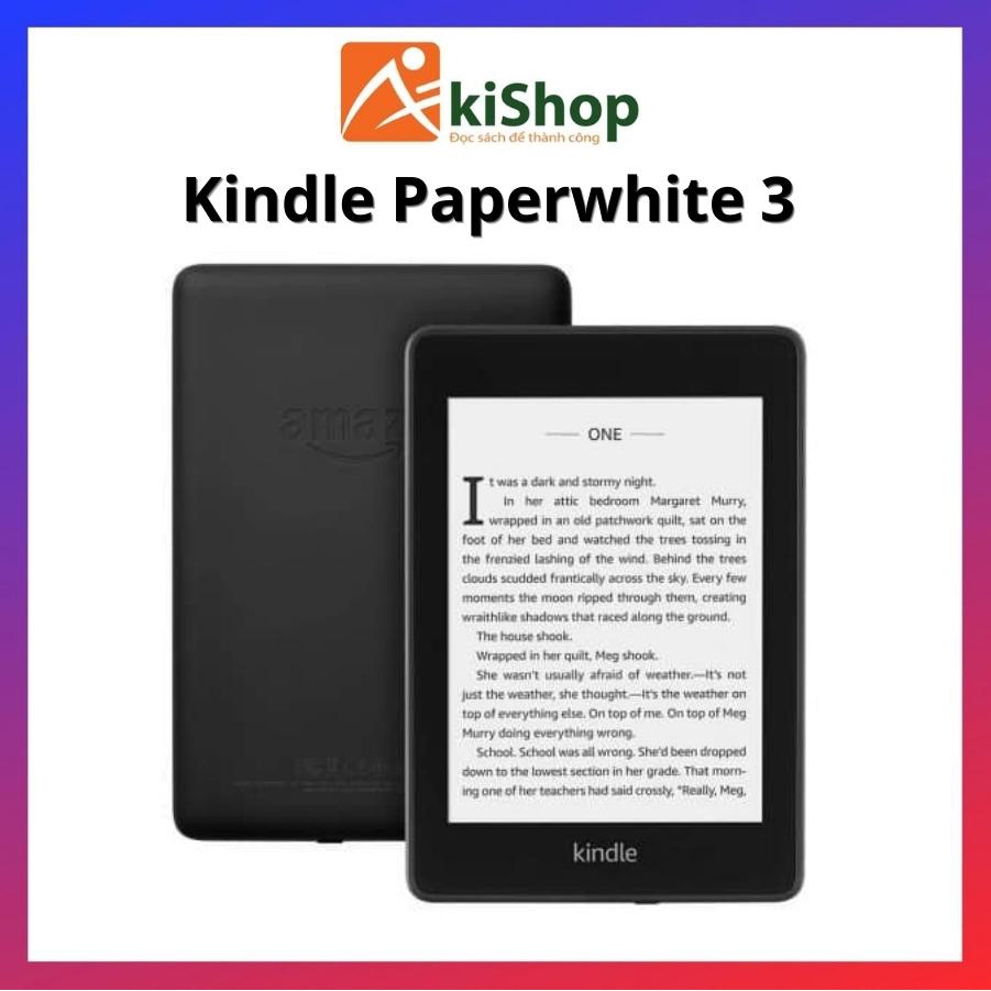 Máy đọc sách cũ Kindle Paperwhite 3 2018 8GB đọc sắc nét chính hãng - Akishop