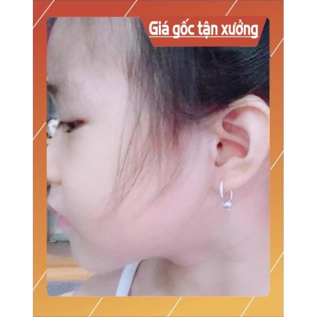 FREE SHIP BÔNG TAI VÒNG TÀU BI CHUẨN BẠC TA CHO BÉ