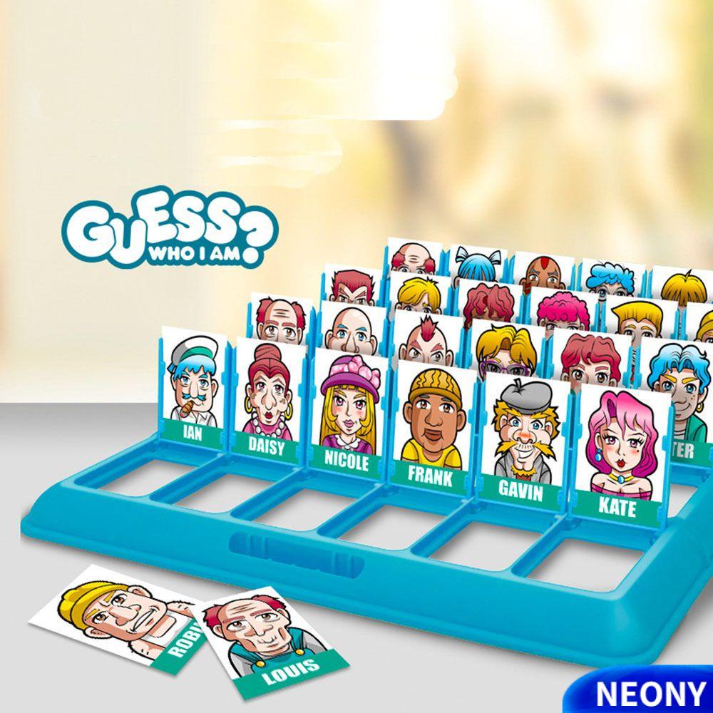 Bộ đồ chơi board game Guess Who I Am Guessing nhiều màu sắc dành cho trẻ em và gia đình
