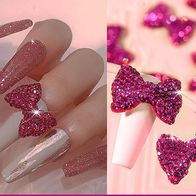 Phụ Kiện Trang Trí Móng Tay 3D Hình Nơ Bằng Hợp Kim DIY