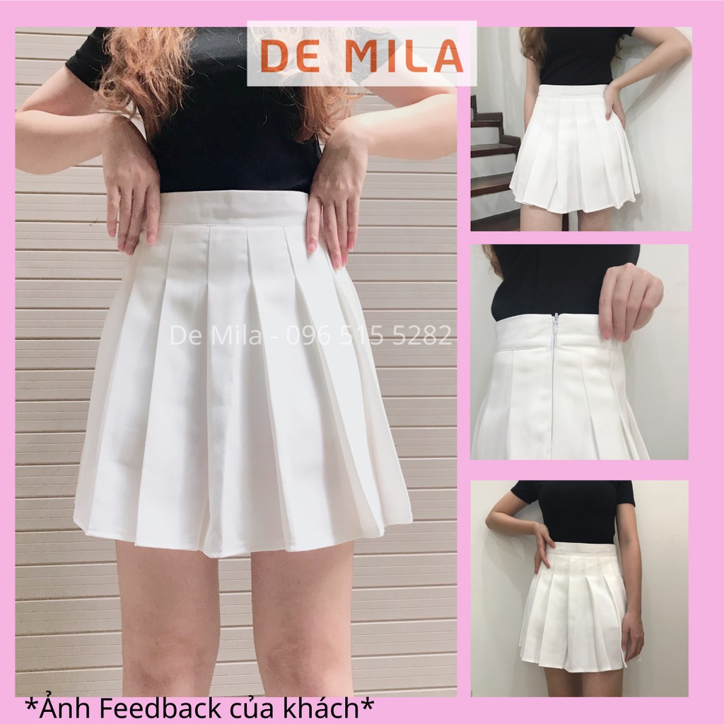 Chân Váy Xếp Ly Chữ A De Mila,Chân Váy Tennis Phong Cách Hàn Quốc Cạp Cao Gen Bụng 2 Lớp Hàng Cao Cấp-CVN46 | BigBuy360 - bigbuy360.vn
