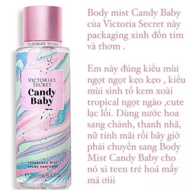 Xịt thơm toàn thân, xịt thơm body BODY MIST-Bath&Body Works Chai to 250ML