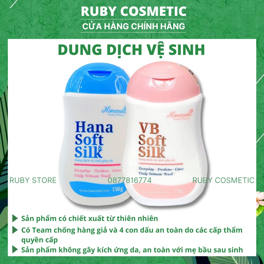 Dung Dịch Vệ Sinh Phụ Nữ Hana Soft Silk CHÍNH HÃNG Làm Hồng Vùng Kín Sạch Khử Mùi Giảm Ngứa - Shop 7AM