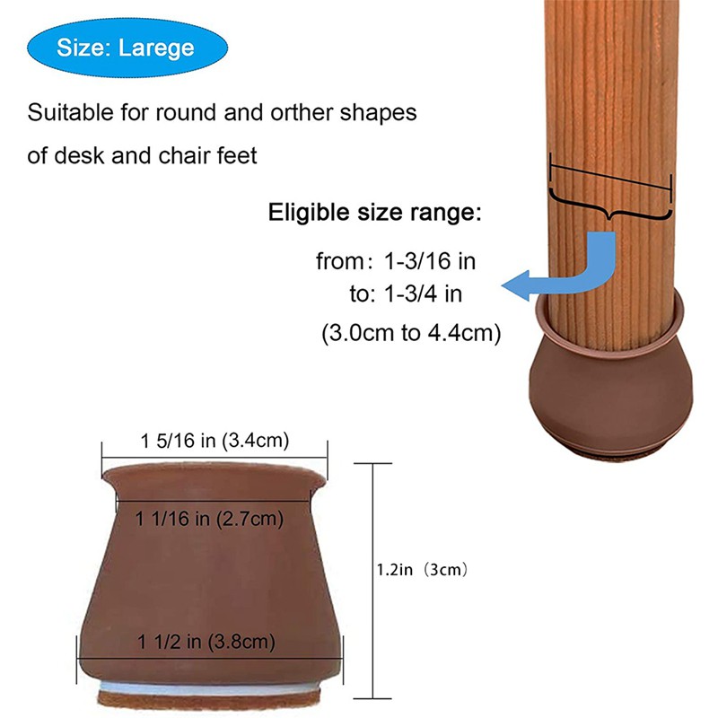 Set 16 Miếng Bọc Chân Bàn Ghế Bằng Silicon Tiện Dụng