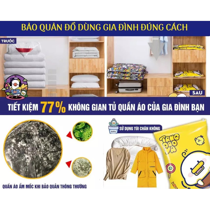 [ Home and Garden ] Set 10 túi hút chân không TANGDAOYA + Tặng kèm máy hút chân không bằng tay